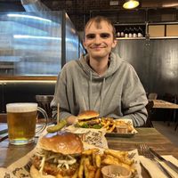 Chicken burger and beef burger  at Mad Mad Vegan - Barcelona in Barcelona