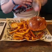 a burger at Mad Mad Vegan - Barcelona in Barcelona