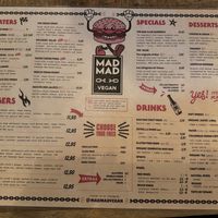 Menu.  at Mad Mad Vegan - Barcelona in Barcelona