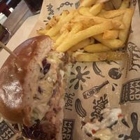 Bbq chicken burger (sub vegan burger patty). It was excellent    at Mad Mad Vegan - Barcelona in Barcelona