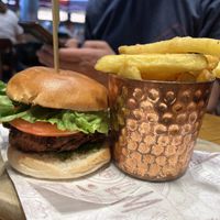 Spinach and potato Bhaji burger   at LHR - The London‘s Pride - T2 in London