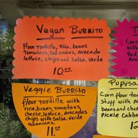 Only vegan option at Burrito Girl “La Wanakita” in Eugene
