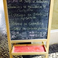 menu at Shanti Cafe in Coimbra