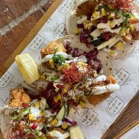 Vegan tacos - cauliflower and vegan mayo   at Legacy in Camberwell