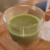 Matcha latte (changed to soy milk for free) at Good Nature Market in Kyoto