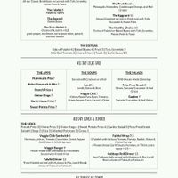 vegan menu at Mary's Place Cafe II in Halifax