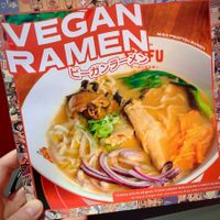 Menu page, picture of Miso Pinattsu vegan ramen at Ramen Shifu in Oviedo
