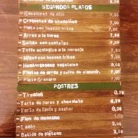 Wood menu at El Granero de Lavapies in Madrid