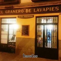 External view in the nigth at El Granero de Lavapies in Madrid