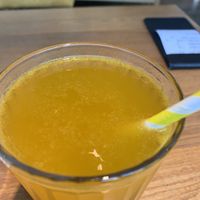 Passion fruit lemonade at Green Vege Cafe in Shanghai