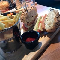 Very small burgers at Green Vege Cafe in Shanghai