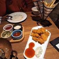 Double fries & monkeyhead mushrooms. at Green Vege Cafe in Shanghai