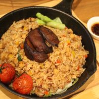 Fried rice with mushroom at Green Vege Cafe in Shanghai