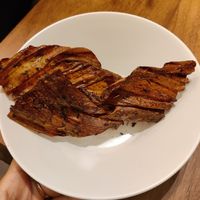 Fried "chicken skin" at UMAMI Plantbased in Barcelona