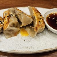 Gyozas at UMAMI Plantbased in Barcelona