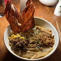 Mushroom ramen  at UMAMI Plantbased in Barcelona