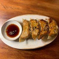 Gyozas (6,5€) at UMAMI Plantbased in Barcelona