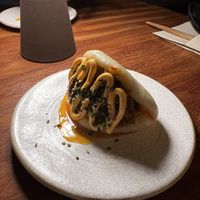 Jackfruit bao  at UMAMI Plantbased in Barcelona