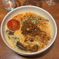 Tantanmen ramen con tofu  at UMAMI Plantbased in Barcelona