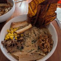 Miso ramen, nice but not as explosive as the other two at UMAMI Plantbased in Barcelona