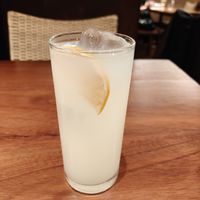 Home Made lemonade at UMAMI Plantbased in Barcelona