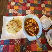 Spicy tofu and potatoes at Su Ren - Veg Inn in Shanghai