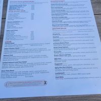 Menu October 2024 at Dixie Browns in Taupo