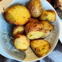 'Herbed' gourmet potatoes at Curator's House in Christchurch