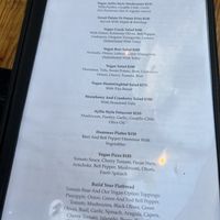 Vegan menu folks!  at Colibrí in San Carlos