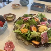 Salad and pickels  at Be me Cafe in Tokyo