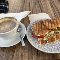Freshly-made veggie croissant w/cheese  at Grupo Anatura in Gran Canaria