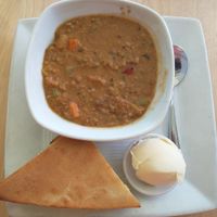 Daily Soup	w/ Cornbread and Vegan Butter at Great Sage in Clarksville