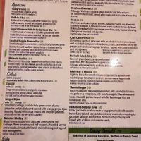 The menu at Great Sage in Clarksville
