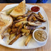 Reuben was just okay (too much kraut), fries were really good and hot.   at Great Sage in Clarksville