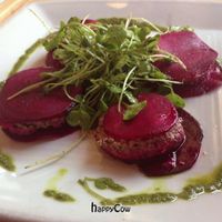 Raw beet ravioli with a cashew 'cheese' at Great Sage in Clarksville
