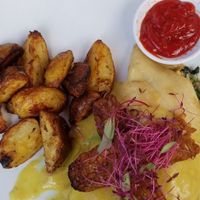 Vegan omelet at Great Sage in Clarksville