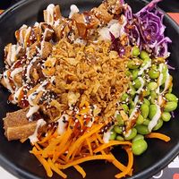Rainbow tofu bowl at Nosh in Verona