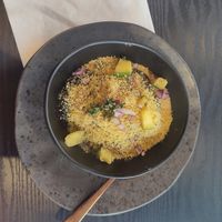 Samosa chat, highly recommend it!!! at The Rasoi in London