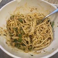 The noodles mixed   at La Commune in Lyon