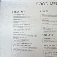 Menú 9 May 2025  at 18 Grams Coffee Roasters in Sacramento