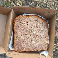 Vegan and gf banana bread - untoasted here but moist and soft!!! at 1 in 20 in The Basin