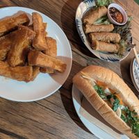 Fried Tofu, Banh Mi and Spring rolls at AOBABA Himeji in Himeji