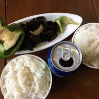 my meal. boil edmushrooms  at Yun Lai Ji in Shanghai