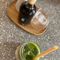 Cold brew & matcha latte  at Six Letter Coffee Co. in Budapest