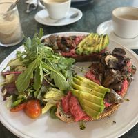 Vegan toast  at Six Letter Coffee Co. in Budapest