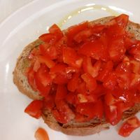 Not a good bruschetta at Il Lughino in Milan