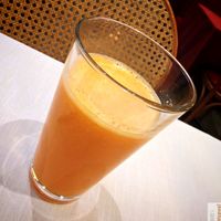 Orange juice with fenil at Il Lughino in Milan