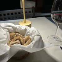 Bread and wine  at Il Lughino in Milan