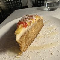 Cake with fruit and almond cream   at Il Lughino in Milan