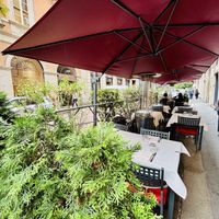 Outside seating   at Il Lughino in Milan